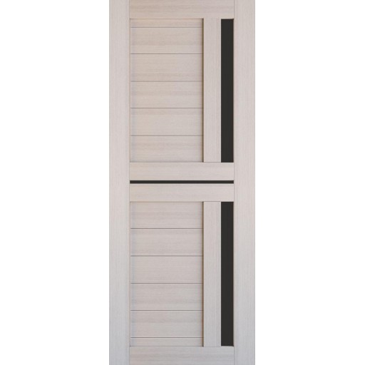 Дверь межкомнатная Леском Техно-9 Капучино, стекло черное